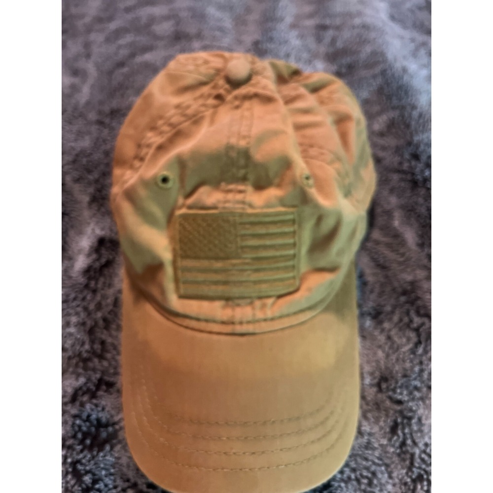 Academy Flag Hat Cap Strap Back Brown American‎ Flag Mens Adjustable
